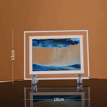 Δημιουργική τρισδιάστατη κλεψύδρα με γυαλί Sandscape In Moving Moving Sand Frame Τέχνη Ζωγραφική Οθόνη εικόνων Ρευστό Δώρο Οικιακά Είδη σπιτιού