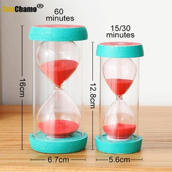 Creative Hourglass Sand Timer Ρολόι Χρονοδιακόπτης φρούτων Ρολόι 15 30 60 λεπτών Sandglass στολίδια γραφείου Διακόσμηση σπιτιού Δώρο για παιδιά