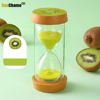 Creative Hourglass Sand Timer Ρολόι Χρονοδιακόπτης φρούτων Ρολόι 15 30 60 λεπτών Sandglass στολίδια γραφείου Διακόσμηση σπιτιού Δώρο για παιδιά