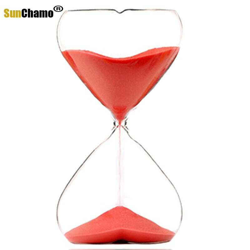 8X15CM Stil european Frumoasa dragoste Clepsidra 15 minute Ceas de nisip Cadou creativ Ziua Îndrăgostiților Cadouri pentru prieteni