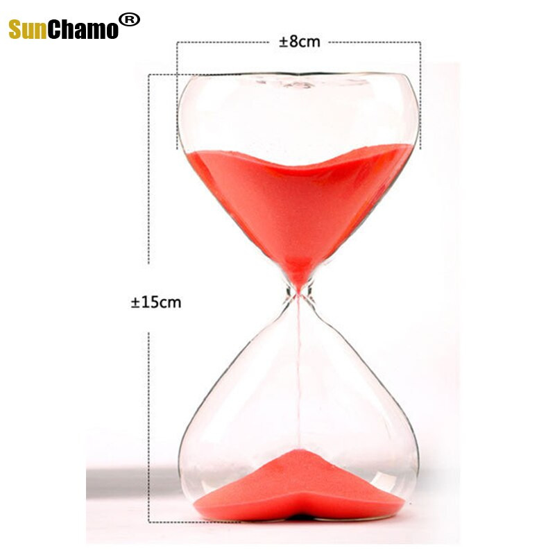 8X15CM Stil european Frumoasa dragoste Clepsidra 15 minute Ceas de nisip Cadou creativ Ziua Îndrăgostiților Cadouri pentru prieteni