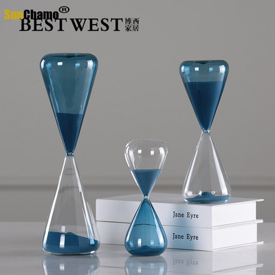 Creative Hourglass Sand Clock Timers Διακόσμηση σπιτιού 60/30/10 Minute Half Blue Glass Hourglasses Time Decorations Διακόσμηση γραφείου