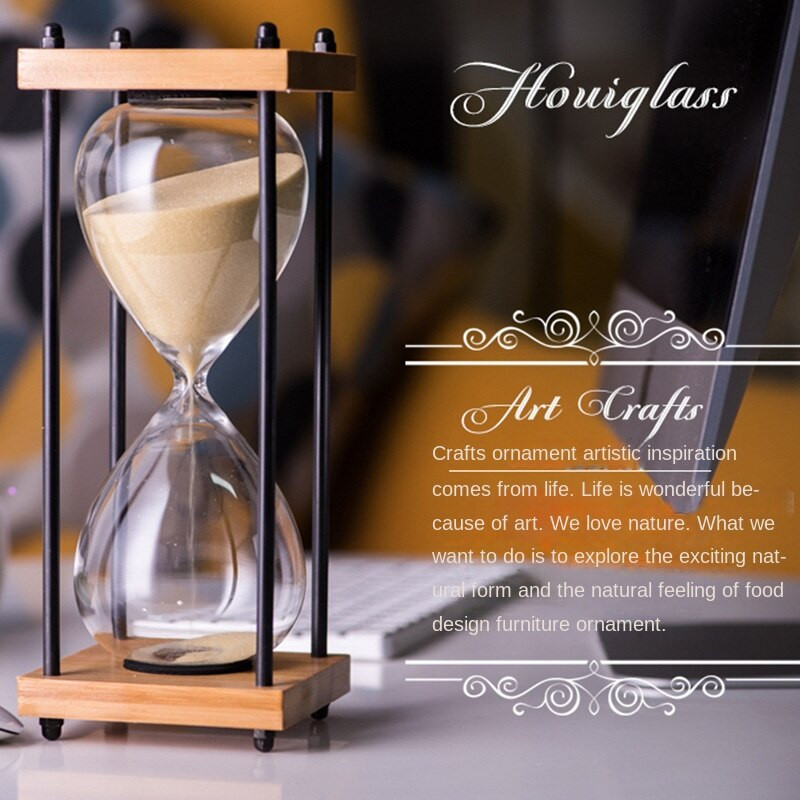 Mini cronometru clepsidră retro creativ Ornament decorativ de clepsidră Cadou de aniversare Camera de zi Dormitor Birou Cronometru clepsidra