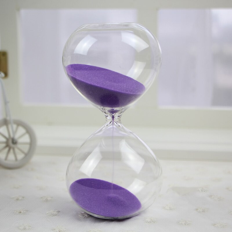 5min/15min/30min rotund transparent nisip clepsidra nisip culoare nisip cronometru decorare cameră roșu, verde, albastru, roz C