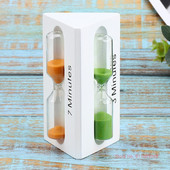 3 az 1-ben Nordic Decor Háromszög alakú fa üveg homokóra 3 perc időzítő gyerekeknek fogkefe időzítő tantermi asztali óra homoküveg