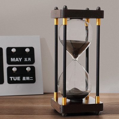 Cronometru clepsidra 30 de minute Decorativ din lemn cu clepsidra Ceas cu cronometru din clepsidra Decorație pentru casă