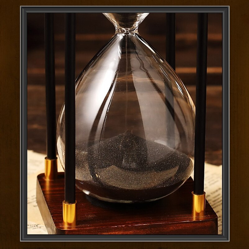 Cronometru clepsidra 30 de minute Decorativ din lemn cu clepsidra Ceas cu cronometru din clepsidra Decorație pentru casă