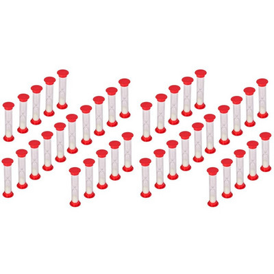 BMBY-30 Sec Cronometru cu nisip Clepsidra de nisip Ceas cu numărătoare inversă Set de jucării în vrac Cronometre Jocuri pentru copii Pachet de 40 (nisip alb)