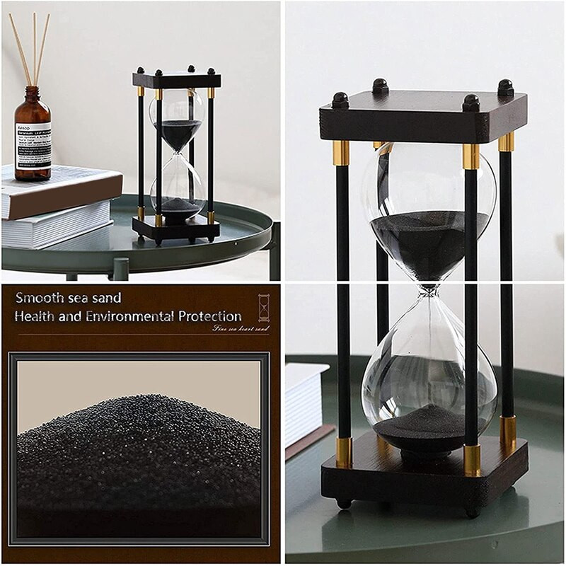 Cronometru clepsidra 30 de minute Decorativ din lemn cu clepsidra Ceas cu cronometru din clepsidra Decorație pentru casă