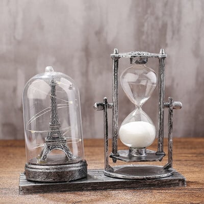 Retro liivakell öölamp Loominguline nostalgiline pliiatsihoidja kiirliivaga lauaarvuti kodukaunistus ruumikaunistused kingituste hulgimüük tunniklaasid