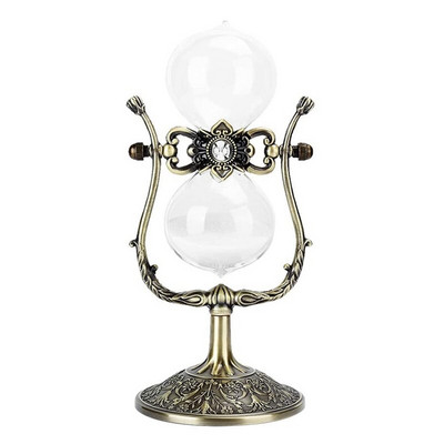 Senovinis smėlio laikrodžio laikmatis Smėlio laikrodžio 15 minučių Smėlio laikrodžio ornamentas Amatų dovana Studijų dekoras Smėlio laikrodžio ornamentas