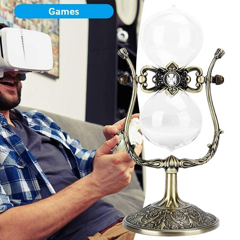 Senovinis smėlio laikrodžio laikmatis Smėlio laikrodžio 15 minučių Smėlio laikrodžio ornamentas Amatų dovana Studijų dekoras Smėlio laikrodžio ornamentas