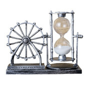 Sticlă de clepsidră europeană Retro Roată Ferris Ornamente de clepsidră Ornamente de decorare a casei Ornamente de decorațiuni pentru masă de birou Artizanat Ceas de nisip