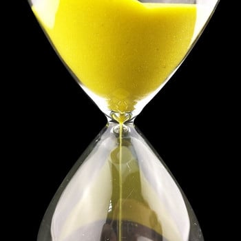 Large Fashion Yellow Sand Glass Sandglass Timer Clear Smooth Glass Measures Διακόσμηση γραφείου σπιτιού Χριστουγεννιάτικο δώρο (κίτρινο