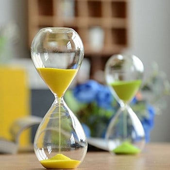 Large Fashion Yellow Sand Glass Sandglass Timer Clear Smooth Glass Measures Διακόσμηση γραφείου σπιτιού Χριστουγεννιάτικο δώρο (κίτρινο