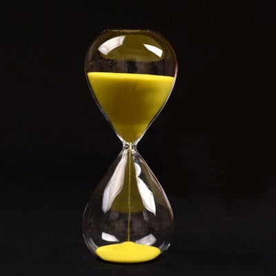 Large Fashion Yellow Sand Glass Sandglass Timer Clear Smooth Glass Measures Διακόσμηση γραφείου σπιτιού Χριστουγεννιάτικο δώρο (κίτρινο