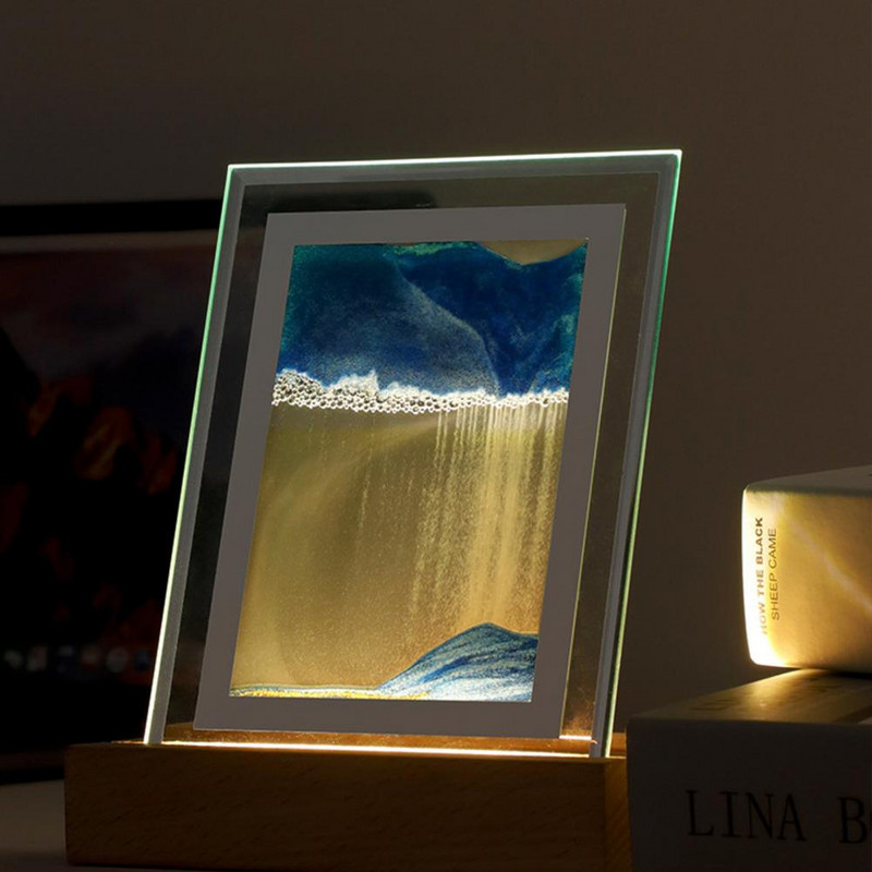 Ornamento atmosferos lemputė USB įkrovimas Labai skaidrus namų dekoravimas kelių spalvų smėlio spalvos dažymas nakties šviesa