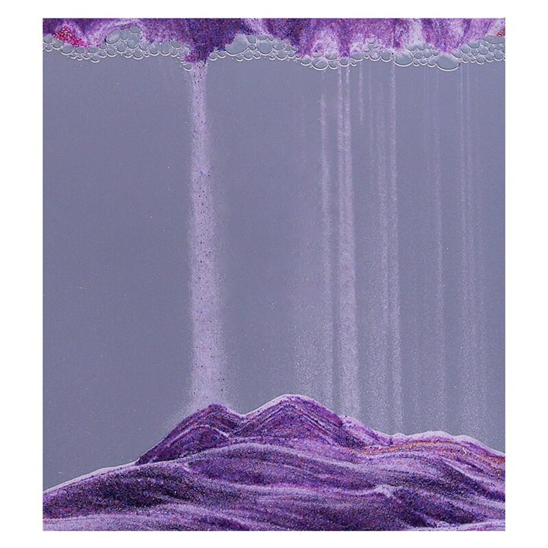 Mozgó homokos képkeret Folyékony tájfestés Üveg Fényképező Asztali díszek 3D-s vízió Folyó homokfestés