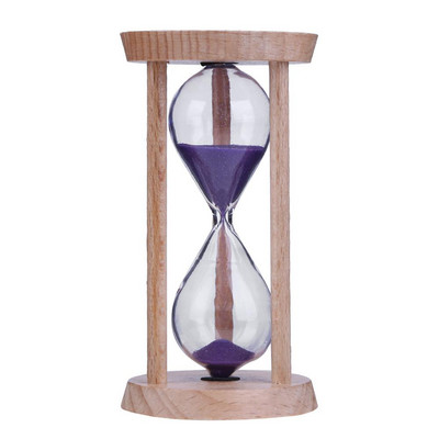 1 buc 3/5 minute Ceas de nisip din lemn creativ, cadru din lemn de sticlă, clepsidră, periuță de dinți, cronometru, cadou pentru copii, decor acasă