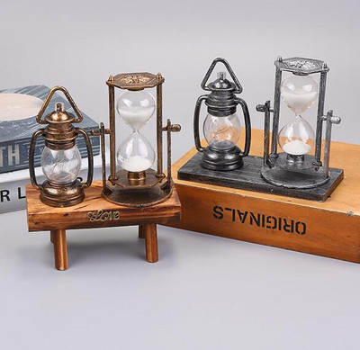 Retro krištolinio rutulio dizaino smėlio laikrodžio ornamentas, derva, rankdarbiai, namų apyvokos apdaila, smėlio stiklas, Kalėdų dovana namų dekoras ZB15