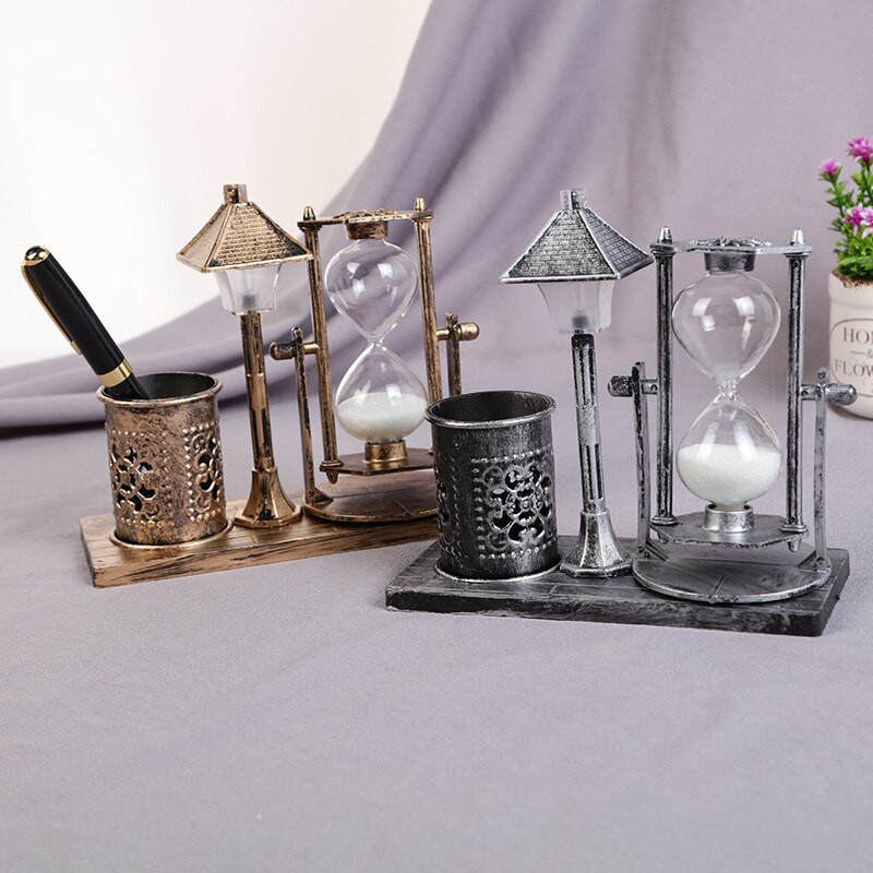 Retro krištolinio rutulio dizaino smėlio laikrodžio ornamentas, derva, rankdarbiai, namų apyvokos apdaila, smėlio stiklas, Kalėdų dovana namų dekoras ZB15