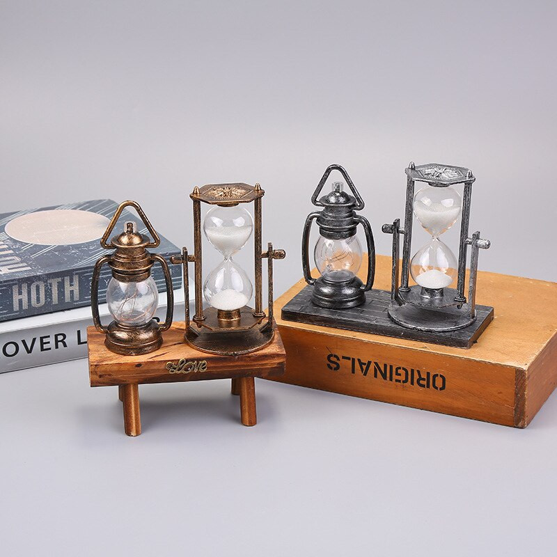 Retro krištolinio rutulio dizaino smėlio laikrodžio ornamentas, derva, rankdarbiai, namų apyvokos apdaila, smėlio stiklas, Kalėdų dovana namų dekoras ZB15