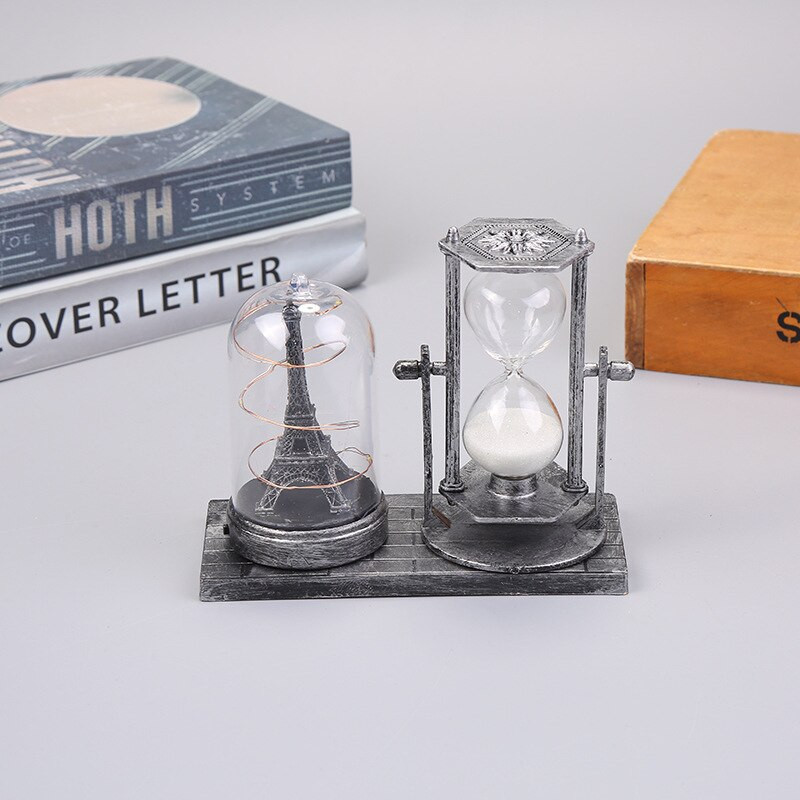 Retro krištolinio rutulio dizaino smėlio laikrodžio ornamentas, derva, rankdarbiai, namų apyvokos apdaila, smėlio stiklas, Kalėdų dovana namų dekoras ZB15