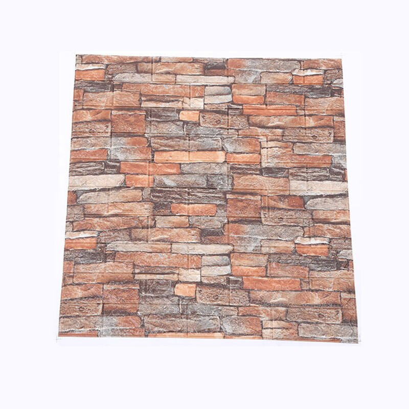 10PCS 3D Autocolant de perete tridimensional Camera de zi Fond TV Autocolant de perete autoadeziv Tapet cu model de cărămidă 35*38cm