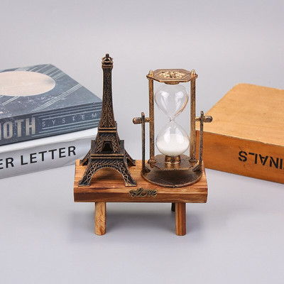 Ceas de nisip din clepsidră din lemn, clepsidra vintage, cronometru cu nisip, timp retro, sufragerie, birou, decorare, accesorii de artizanat
