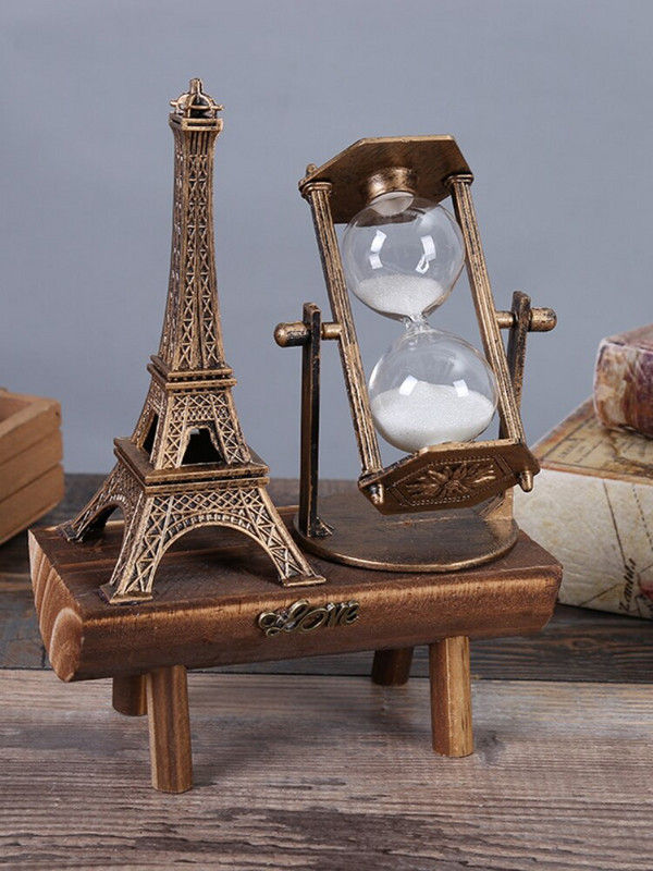 Ceas de nisip din clepsidră din lemn, clepsidra vintage, cronometru cu nisip, timp retro, sufragerie, birou, decorare, accesorii de artizanat