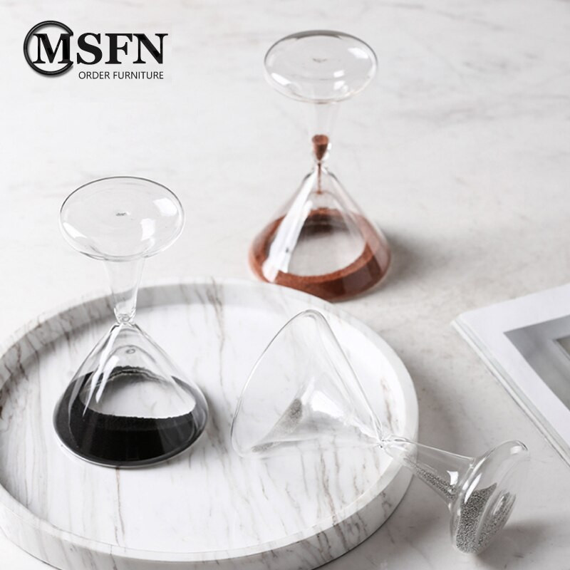 Ceas creativ din sticlă, nisip, design, formă de sticlă de vin, clepsidra frumoasă, temporizator de 1 minut, Clessidra, decor birou, ornamente pentru sufragerie