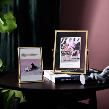 Σκανδιναβικός χρυσός μαύρος μεταλλικός πίνακας ζωγραφικής για φωτογραφίες Πλαίσιο αφίσας DIY Πλαίσιο για φωτογραφίες τοίχου Κύβος Αφίσα Δημιουργικό οικογενειακό διακοσμητικό πλαίσιο