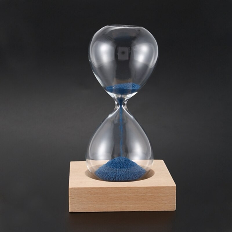 Medinis stiklas + geležies milteliai smėlio žydintis magnetinis smėlio laikrodis su įpakavimu Smėlio laikrodžiai medinės sėdynės dovanų dovanos