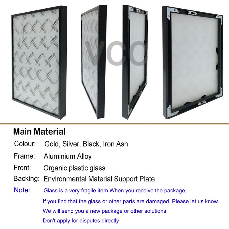 Okvir za slike Metalni okvir za postere Klasični aluminijski okviri za fotografije Za zid A3 A4 30x30 Okvir za certifikate VCC