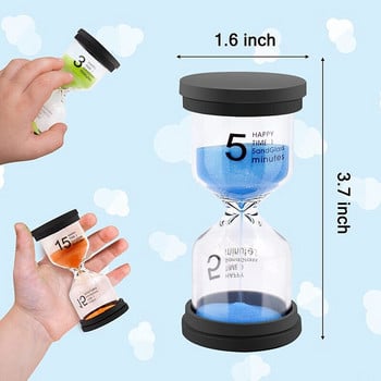 Sand Timer, Κλεψύδρα Sand Timers Colorful Minutes Sandglass Timer με προστατευτικό κάλυμμα για γραφείο στο σπίτι στην τάξη