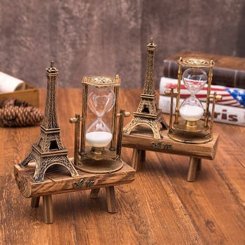 Retro Metal Sandglass Timer 30 λεπτών με άμμο Κλεψύδρα Βαλεντίνου Gift Crafts Home Office School Διακοσμητικό φως που εκπέμπει σίδηρο