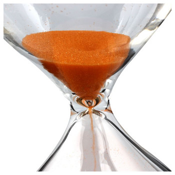 HOT-Colors! 60 min Ξύλινη άμμος Sandglass Sandglass Timer Clock Decor Μοναδικός τύπος δώρου: 60 min Μαύρος σκελετός Πορτοκαλί άμμος