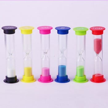 6 τμχ Πλαστικό Sandglass Sand Timer Κλεψύδρα Minutes Sand Clock Desktop Στολίδι Ρολόι άμμου Παιδικό Παιδικό Δώρο Διακόσμηση σπιτιού