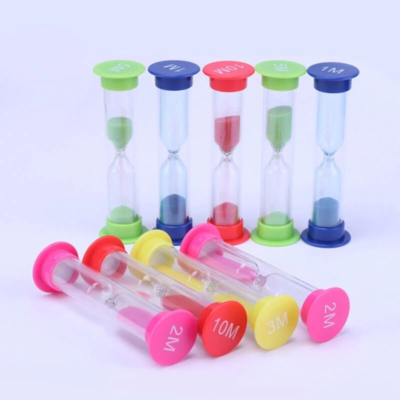 6 vnt. plastikinis smėlio stiklas smėlio laikmatis Smėlio laikrodis Minutės Smėlio laikrodis Stalinis ornamentas Smėlio laikrodis Vaikams Vaikams Dovanų namų dekoravimas