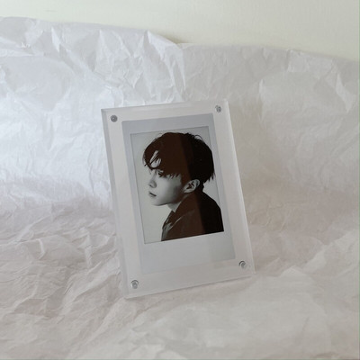 Akril, erős mágneses kétoldalas 3 hüvelykes polaroid képkeret átlátszó promóciós kijelző állvány címkepapír