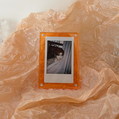 Akril, erős mágneses kétoldalas 3 hüvelykes polaroid képkeret átlátszó promóciós kijelző állvány címkepapír
