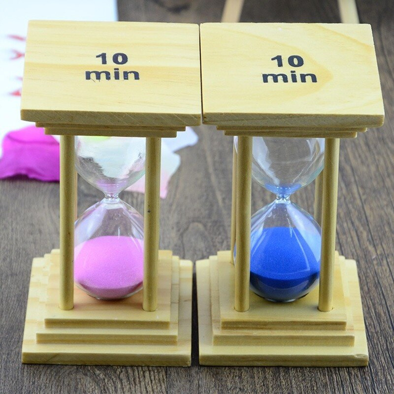 Zece minute de timp bază din lemn clepsidra butic cronometru de învățare creativă numărătoare inversă decorare desktop