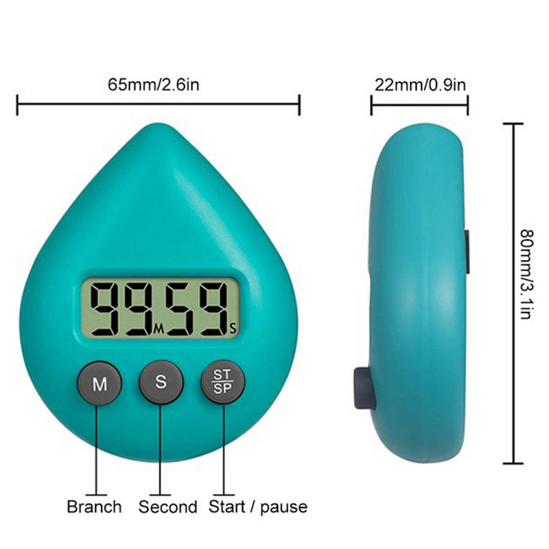 Cronometru digital nou electronic, bucătărie, gătit, duș, studiu, cronometru, ceas cu alarmă, gătit, rezistent la apă, economisire de energie, temporizator digital