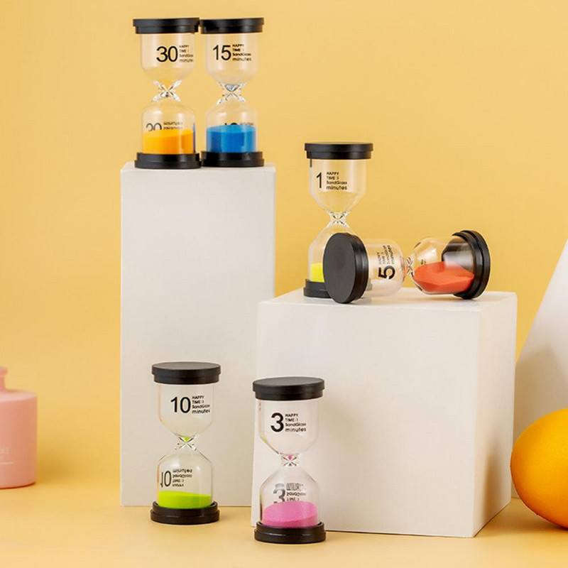 Cronometru cu ceas cu nisip 6 buc/set 1/3/5/10/15/30min clepsidra de nisip clepsidra scoala copii decor jocuri cadou copii nisip decorare casa
