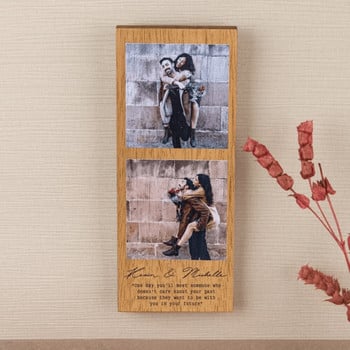 Персонализирани рамки Старинни дървени рамки за снимки Домашен декор Персонализирани отпечатани снимки Годишнина от сватба на двойка Романтични подаръци