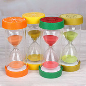 Clepsidra 15 minute Ceas cu nisip Ceas cu cronometru cu fructe 30 45 60 de minute Ornamente pentru birou din sticlă de nisip Decorare pentru casa Cadou pentru copii 2022