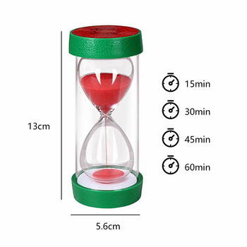 Пясъчен часовник 15 минути Пясъчен часовник Часовник с таймер за плодове 30 45 60 минути Пясъчен часовник Орнаменти за бюро Декорация на дома Подарък за деца 2022 г.