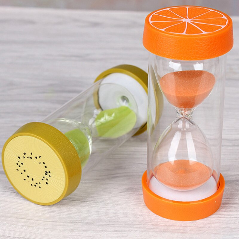 Clepsidra 15 minute Ceas cu nisip Ceas cu cronometru cu fructe 30 45 60 de minute Ornamente pentru birou din sticlă de nisip Decorare pentru casa Cadou pentru copii 2022