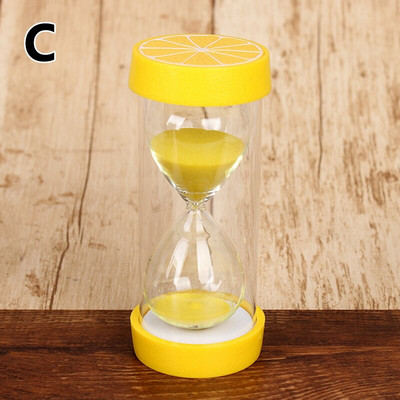 Új kreatív homokóra homokóra Gyümölcs időzítő óra 5/10/15/30/perc Homoküveg asztali díszek Otthoni dekoráció Gyermekajándék