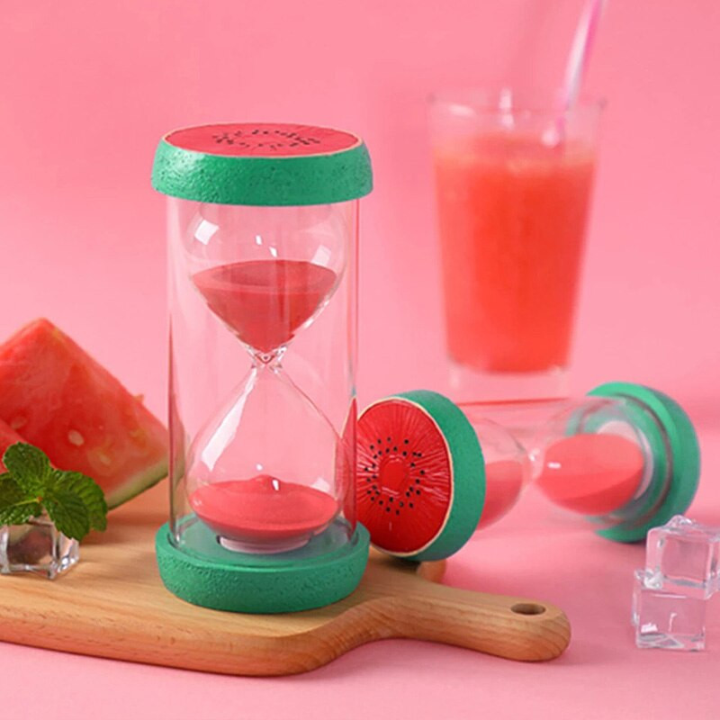 Új kreatív homokóra homokóra Gyümölcs időzítő óra 5/10/15/30/perc Homoküveg asztali díszek Otthoni dekoráció Gyermekajándék